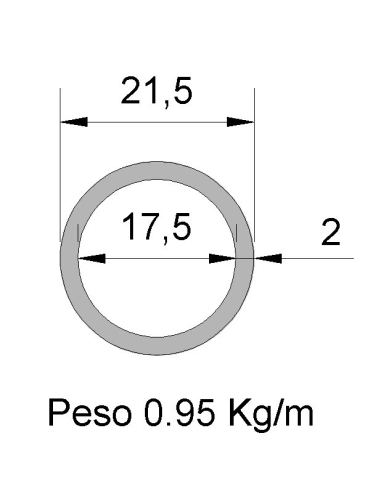 Tubería en Pulgadas TP ISO 1/2´´...
