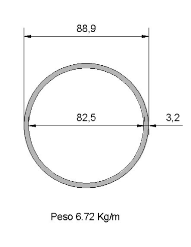 Tubería en Pulgadas TP ISO 3´´...