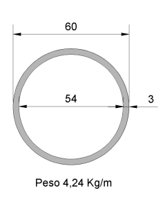 Tubo Redondo DS-60x3...