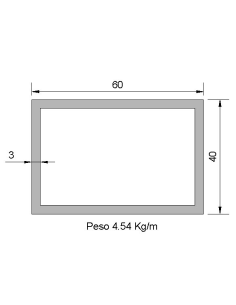 Tubo Rectangular RS-60x40x3...