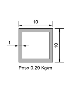 Tubo cuadrado CS-10X10X1...