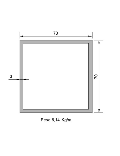Tubo cuadrado CS-70X70X3...