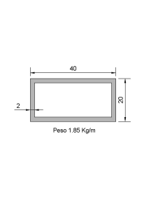 Tubo Rectangular RS-40x20x3...