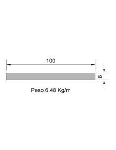 Pletina PL-100x8 Cincada...
