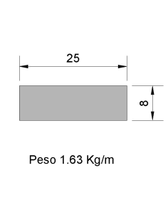 Pletina PL-25x8 Cincada...
