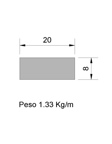 Pletina PL-20x8 Negra    1.33