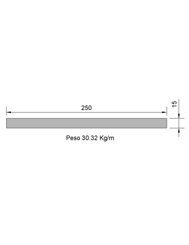 Pletina PL-250x15 Negra    30.32