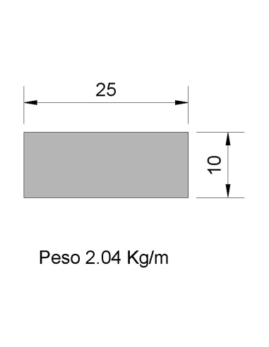 Pletina PL-25x10 Negra    2.04