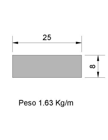 Pletina PL-25x8 Negra    1.63