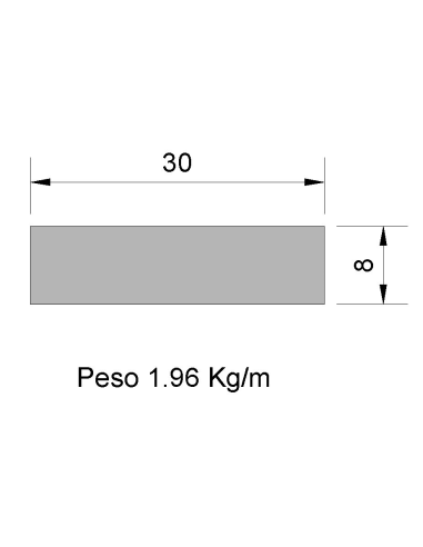 Pletina PL-30x8 Negra    1.96