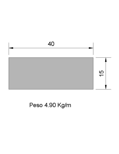 Pletina PL-40x15 Negra    4.90