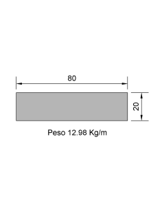 Pletina PL-80x20 Negra...