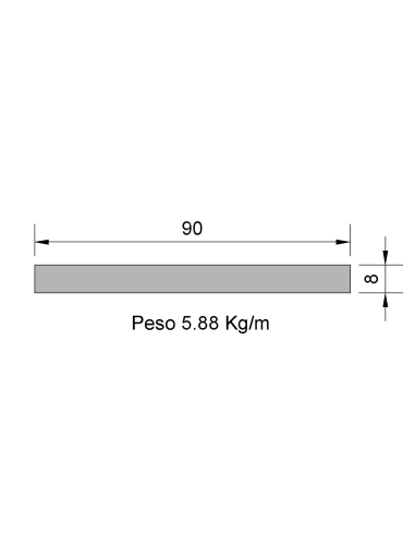 Pletina PL-90x8 Negra    5.88