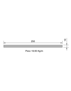 Pletina PL-250X10 Cincada...