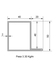 Tubo Rectangular con...