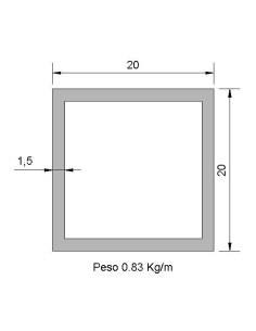 Tubo Cuadrado Inox...