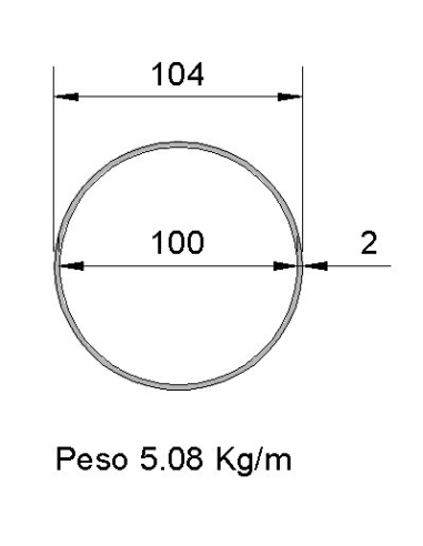 Tubo Redondo Inox IDS-104X2 304 2B