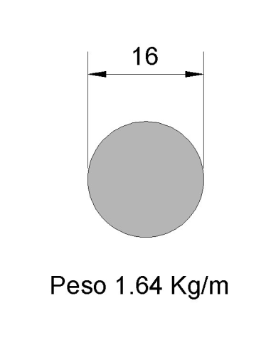 Redondo Liso REL-16 Negro    1.64