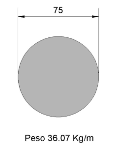 Redondo Liso REL-75 Negro...