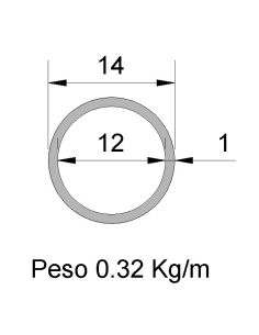 Tubo Redondo Inox IDS-14X1...