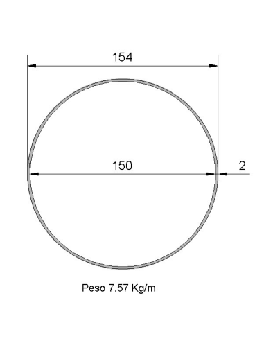 Tubo Redondo Inox IDS-154X2 304 2B