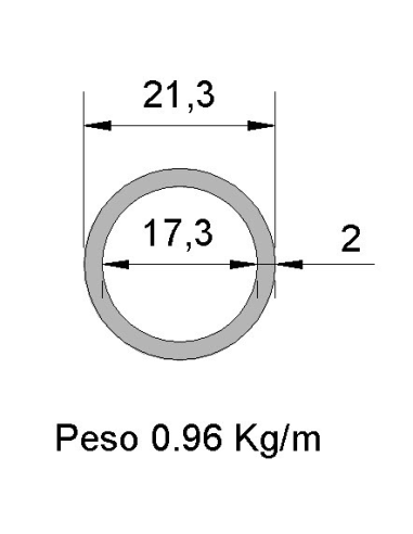 Tubo Redondo Inox IDS-21.3X2 304 2B