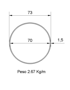 Tubo Redondo Inox...