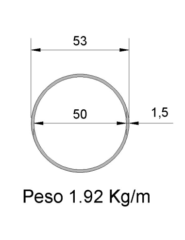 Tubo Redondo Inox IDS-53X1.5 304 2B