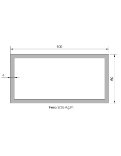 Tubo Rectangular INOX...